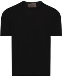 Amaranto - Linen Short-Sleeve Sweater - Lyst