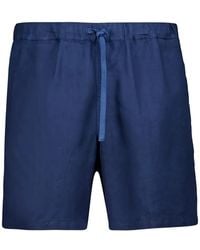 120% Lino - Short À Lien De Resserrage - Lyst