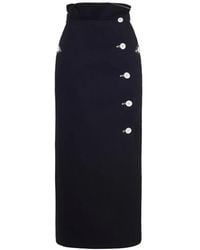 Adam Lippes - Finch Button-Fastening Skirt - Lyst