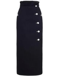 Adam Lippes - Finch Button-Fastening Skirt - Lyst
