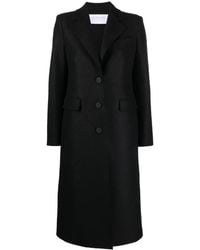 Harris Wharf London - Single-Breasted Buttoned Wool Coat - Lyst