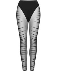 Scandale - Nuit Fauve Mesh-Panel Leggings - Lyst