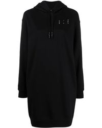 McQ - Logo Print Hooded Dress - Lyst
