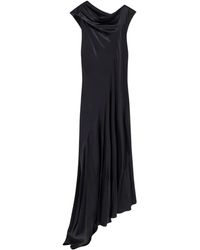 Alberta Ferretti - Kleid mit asymmetrischem Ausschnitt - Lyst