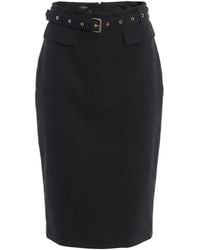 Pinko - Gazania Belted Front-Slit Midi Skirt - Lyst