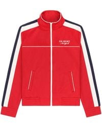 Sporty & Rich - Stripe-Detail Zip-Up Track Jacket - Lyst