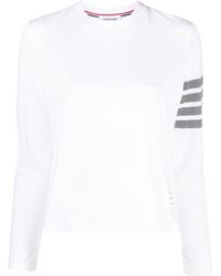 Thom Browne - T-shirt a maniche lunghe con dettaglio a 4 righe - Lyst