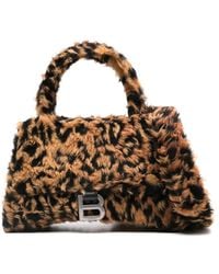 Balenciaga - Small Hourglass Faux-Fur Mini Bag - Lyst