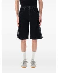 adidas - 3-Stripe Denim Shorts - Lyst