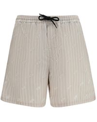 Gcds - Pinstripe Logo Swim Shorts - Lyst