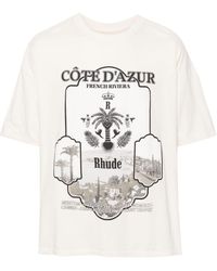Rhude - Azur Mirror Cotton T-shirt - Lyst