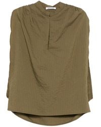 DARKPARK - Tracy Textured Gathered Blouse - Lyst