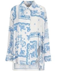 The Attico - Paisley-Print Asymmetric Shirt - Lyst
