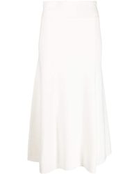 P.A.R.O.S.H. - Flared Jersey Midi Skirt - Lyst
