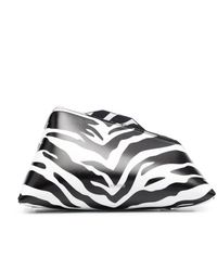 The Attico - 8.30 Pm Zebra Pattern Leather Clutch Bag - Lyst