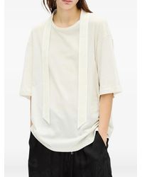Ann Demeulemeester - Lace-Trim Jersey T-Shirt - Lyst