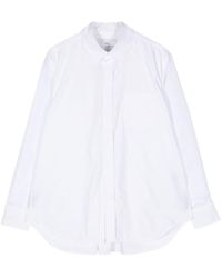 Fumito Ganryu - Pleated-back Cotton-blend Shirt - Lyst