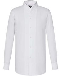 Shanghai Tang - Contrast-collar Cotton Shirt - Lyst