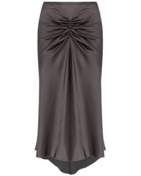 Victoria Beckham - Bela Asymmetrical Draped Midi Skirt - Lyst
