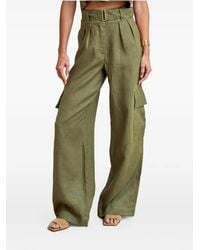 Hevron - Belted Pleated High-Wasted Cargo Pants - Lyst