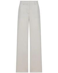 Giorgio Armani - Wide Leg Linen Trousers - Lyst