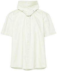 AV VATTEV - Funnel-neck Cotton Shirt - Lyst