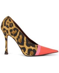 Roberto Cavalli - Animal-Print Pointed-Toe Pumps - Lyst