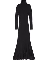 Balenciaga - High-neck Cashmere Maxi Dress - Lyst