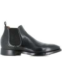 Officine Creative - Elastic-Panel Leather Boots - Lyst