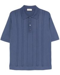 Piacenza Cashmere - Buttoned Panelled Polo Shirt - Lyst