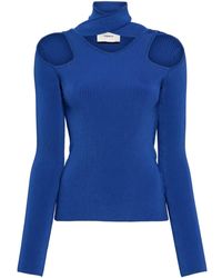 Coperni - Cut-Out Ribbed-Knit Jumper - Lyst