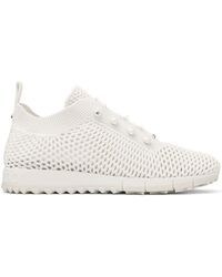 Jimmy Choo - Veles Pearl-embellished Knitted Low-top Trainers - Lyst
