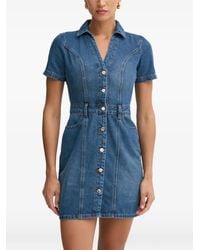 Morgan - Rogla Short-Sleeve Button-Front Mini Dress - Lyst