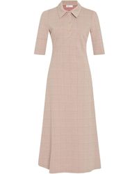 Rosetta Getty - Plaid-Pattern Polo Dress - Lyst