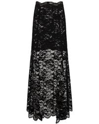 Rabanne - Flared Maxi-Rok Met Kant - Lyst