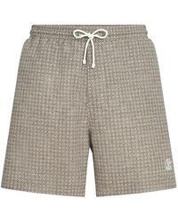 Brunello Cucinelli - Floral Print Nylon Swim Shorts - Lyst