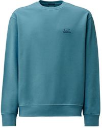 C.P. Company - Embroidered Crew-Neck Sweatshirt - Lyst