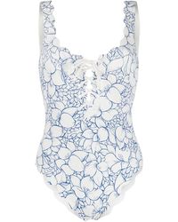 Marysia Swim Maillot de bain à fleurs - Blanc