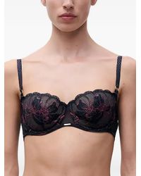 Chantelle - Soutien-Gorge Brodé À Bordure En Dentelle - Lyst