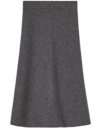 Jil Sander - Wool A-line Midi Skirt - Lyst