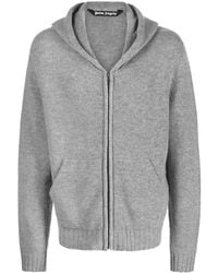 Palm Angels - Curved-Logo Zip-Up Hoodie - Lyst