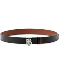 Burberry - Tb-buckle Reversible Leather Belt - Lyst