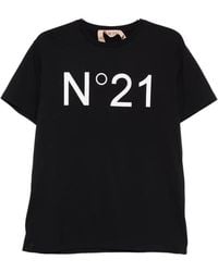 N°21 - T-Shirt Met Logo - Lyst