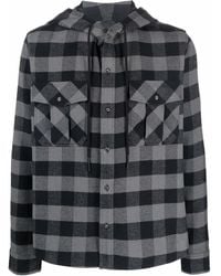 Off-White c/o Virgil Abloh - Arrows-print Check Hoodie Shirt - Lyst