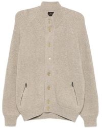 Brioni - Ribbed-Knit High-Neck Cardigan - Lyst