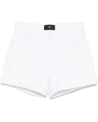 7 For All Mankind - ミッドライズ ショートパンツ - Lyst