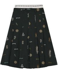 Sea - Jupe Mi-Longue Juliet Plissée À Broderies - Lyst