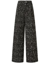 Edward Achour Paris - Patterned Wide-Leg Trousers - Lyst