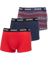 HUGO - Set Aus Drei Boxershorts Mit Logo-Bund - Lyst