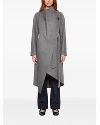 R2W - Porin Belted Asymmetric Coat - Lyst